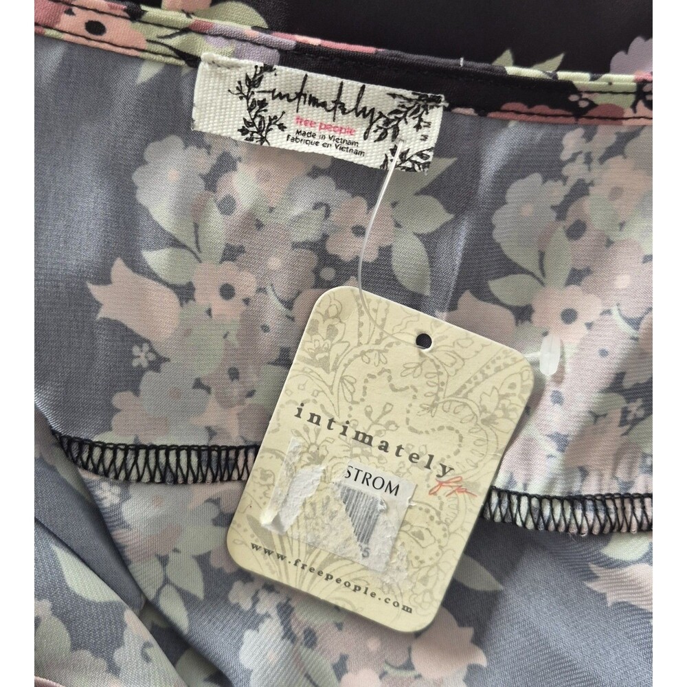 New Intimately Free People Chemise Women's Sz Medium Black Lace Floral Print $98 - Picture 14 of 16